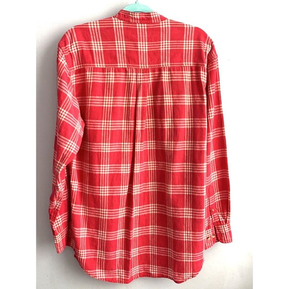 Christopher Rand Shirt Mens M Pink/White Check Stand Collar Button Up  Pockets - Picture 4 of 8